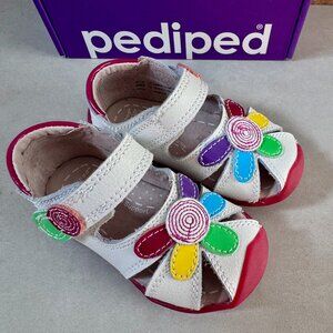 Pediped Grip 'n' Go™ Daisy White Multi Baby Shoes